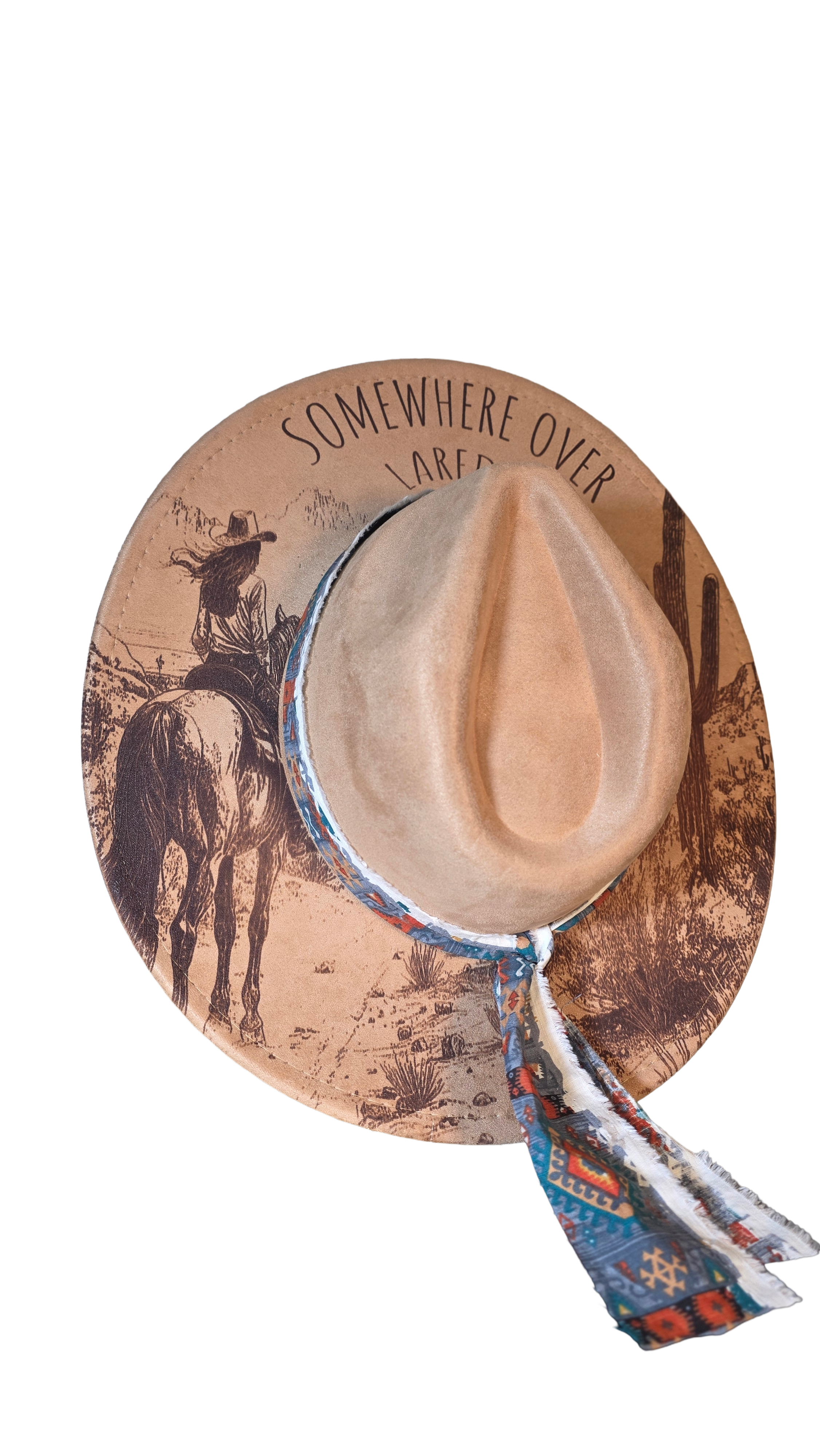 Boho cowgirl hat inspired by country music, 9.5 cm brim