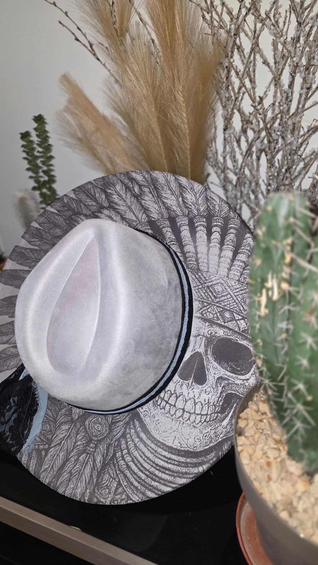 Indian Outlaw Engraved Fedora Hat Western Fedora Hats
