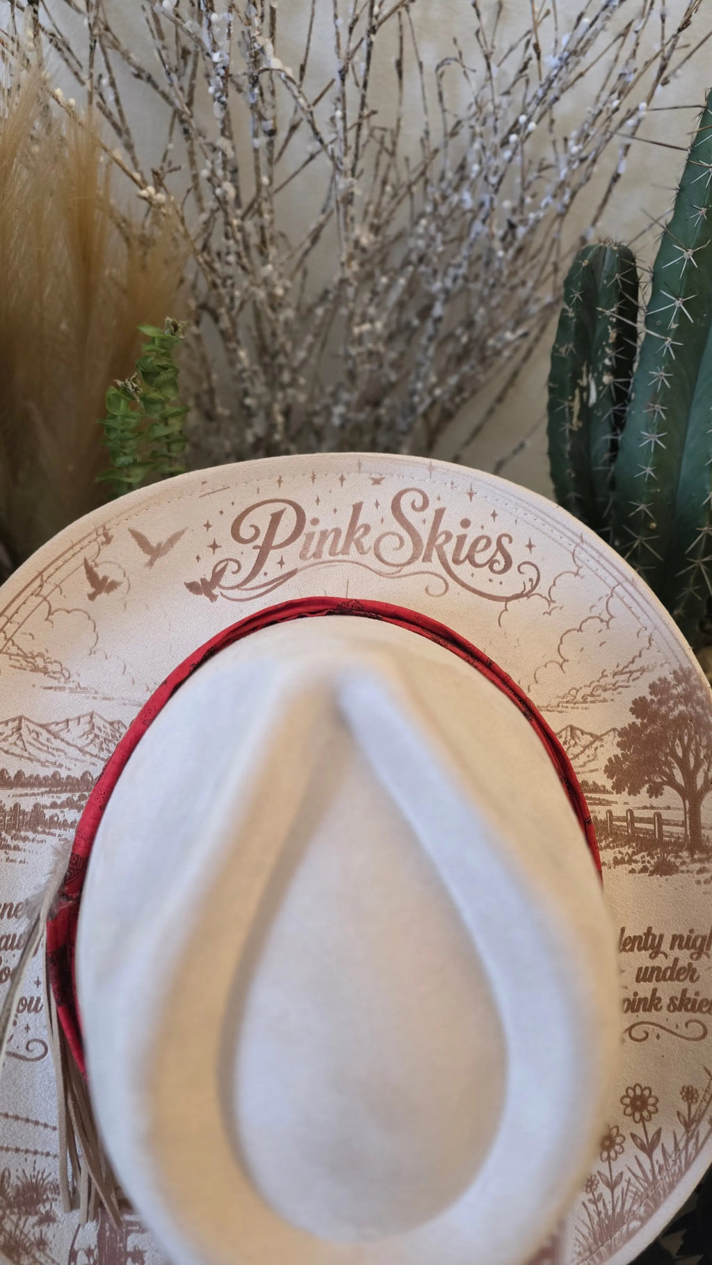 Pink Skies Zqch Bryan Inspired One Of a Kind Fedora Hat – Western Fedora Hats Western Fedora Hats