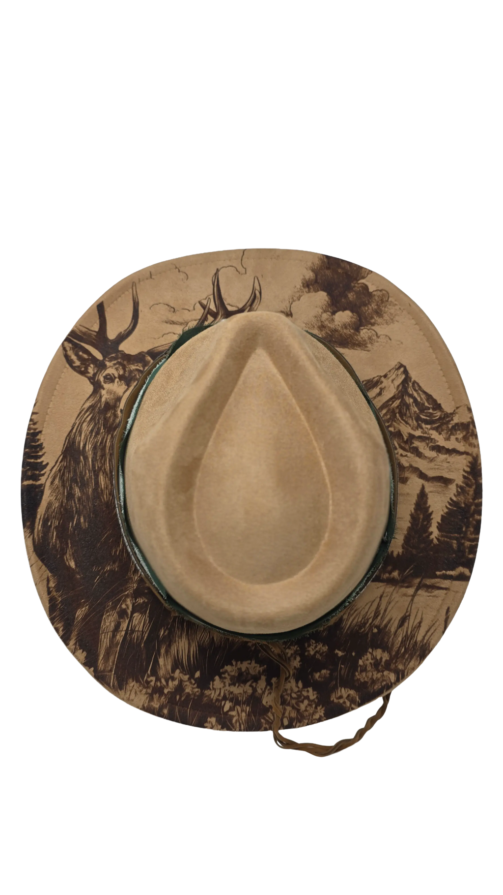 Woodland Stag Laser Engraved Fedora Hat Western Fedora Hats