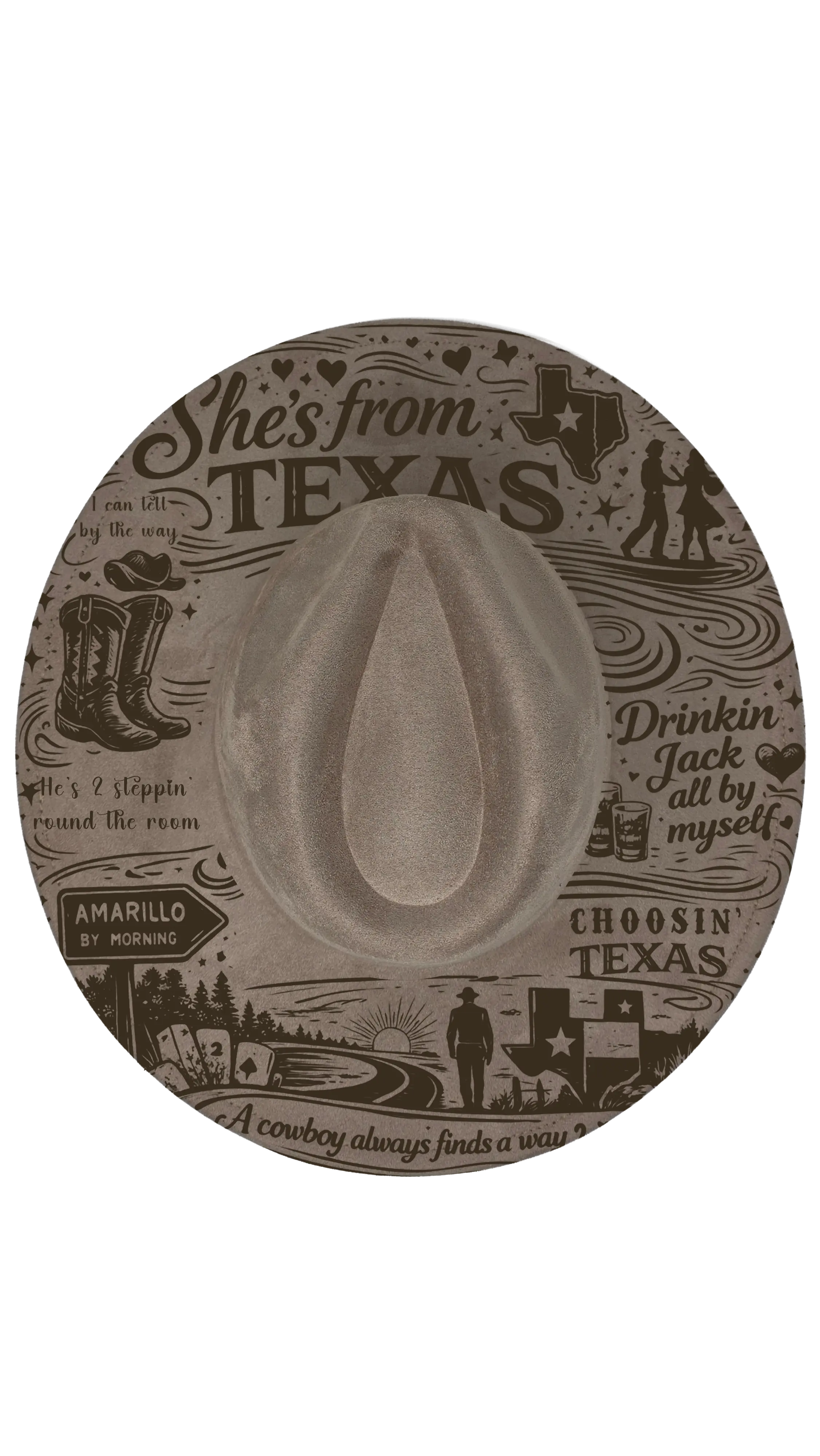 Build Your Own Fedora – Engraved Teardrop Fedora | Wide Brim Country Hat | Cowboy Festival Hat | Boho Ranch Style | Custom Fedora Western Fedora Hats